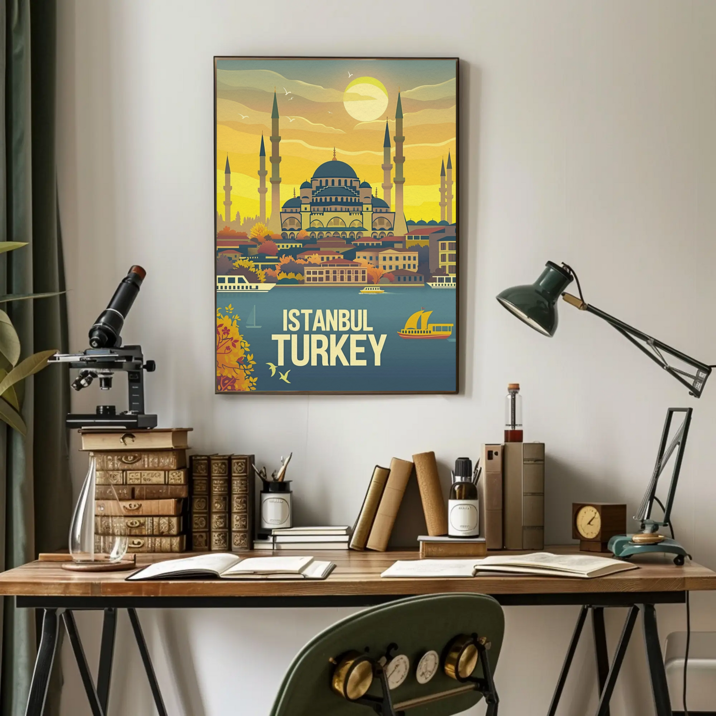 Istanbul Turkey Vintage Poster