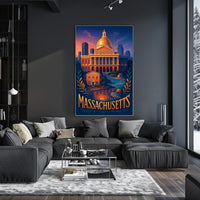 Massachusetts State Capitol Poster