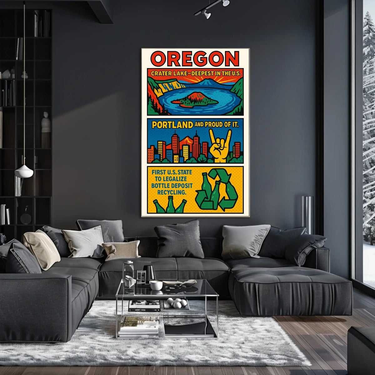 Oregon Pioneering Bottle Deposit Poster