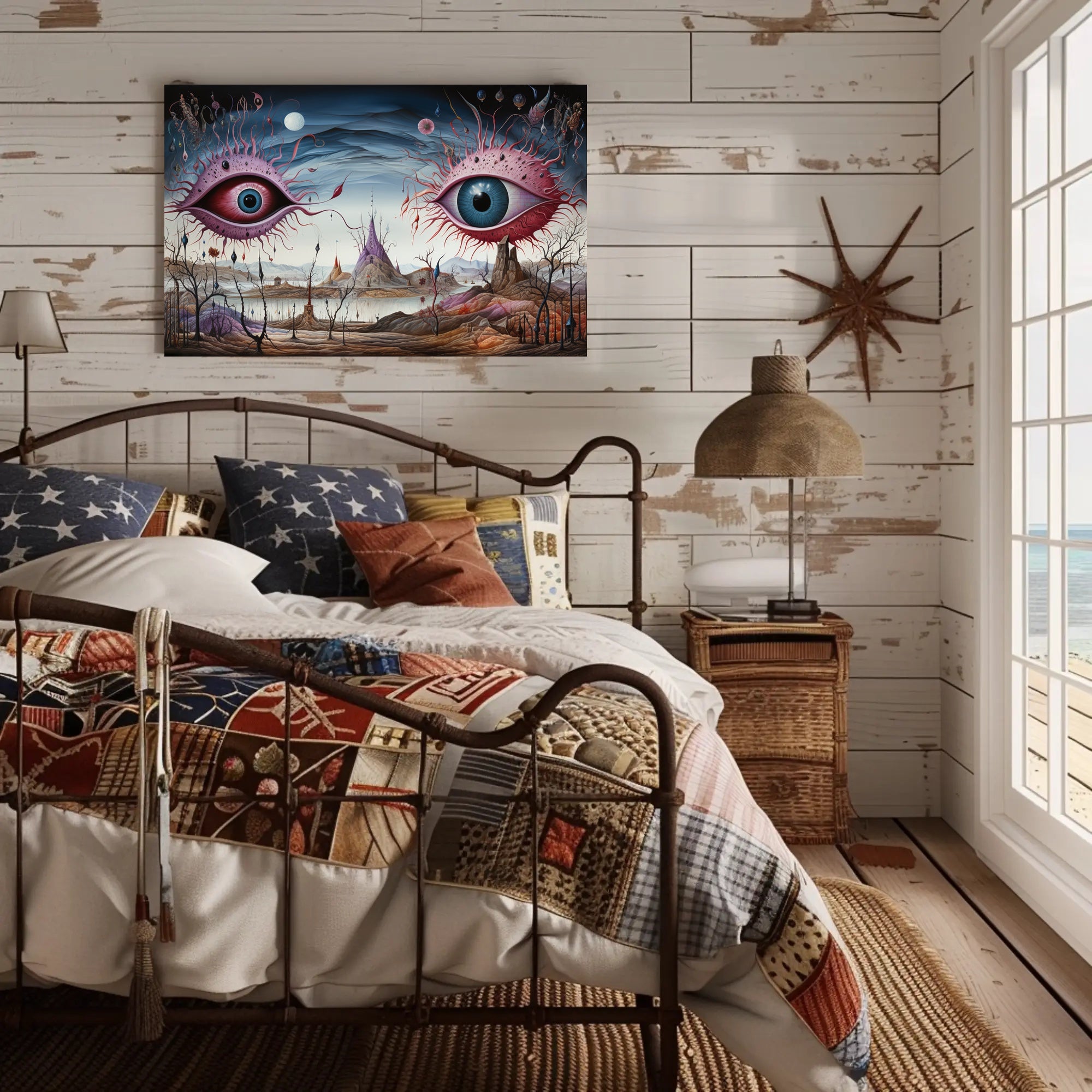 Surreal Dreamscape Eyes: Artistic Poster