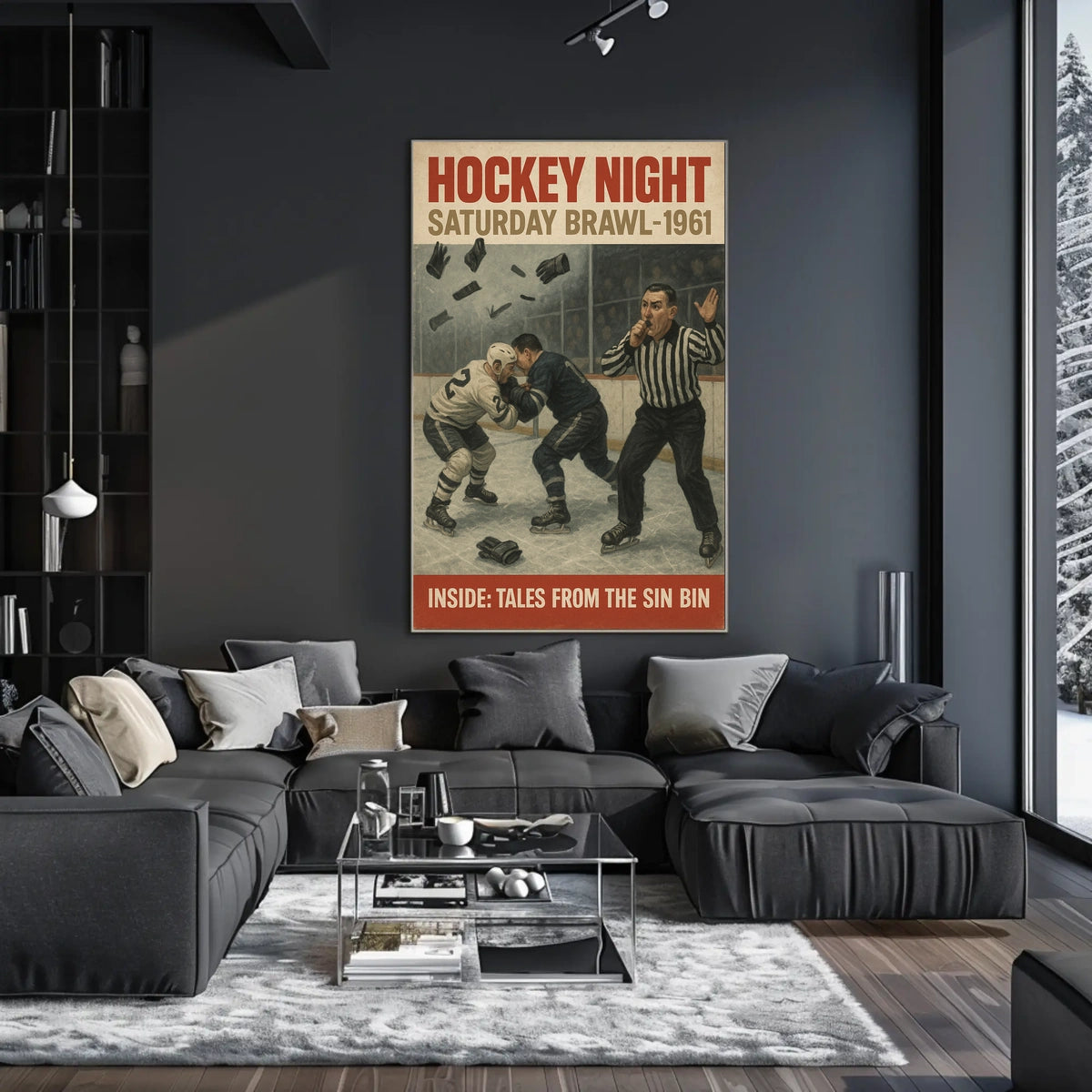 Hockey Night Saturday Brawl 1961 Poster