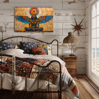 Ancient Egyptian Deity with Symbolic Wings Poster