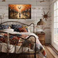 Mysterious Forest Guardian in Surreal Dusk Fantasy Poster