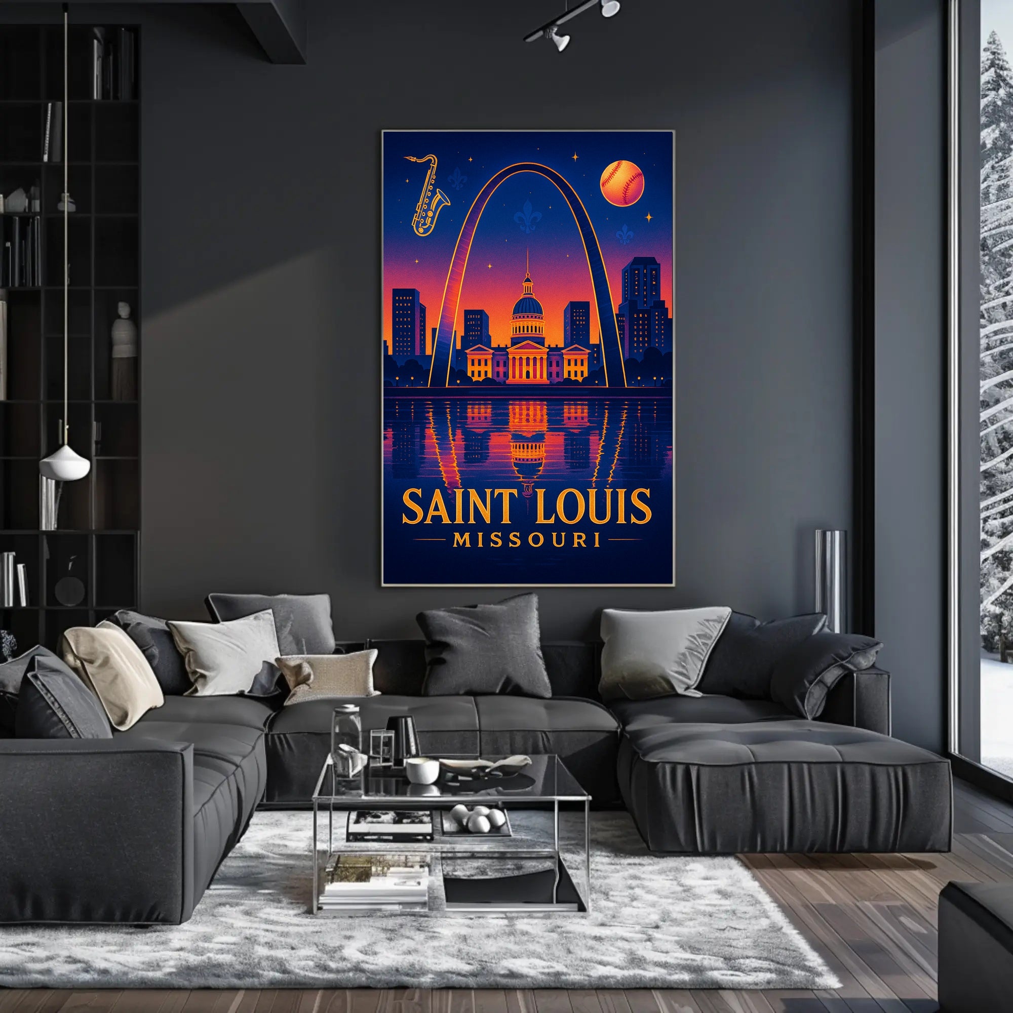 St. Louis Skyline at Dusk Poster