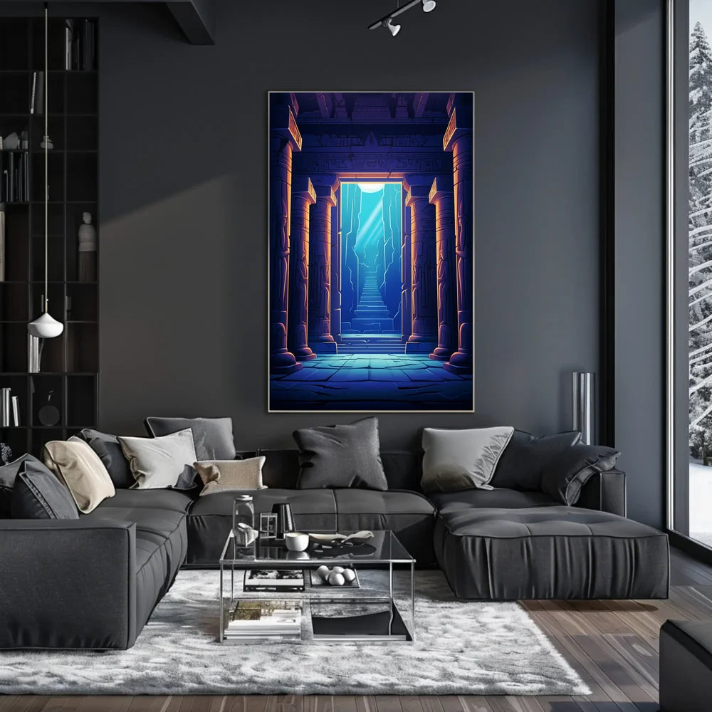 Ancient Temple Fantasy Adventure Art Poster