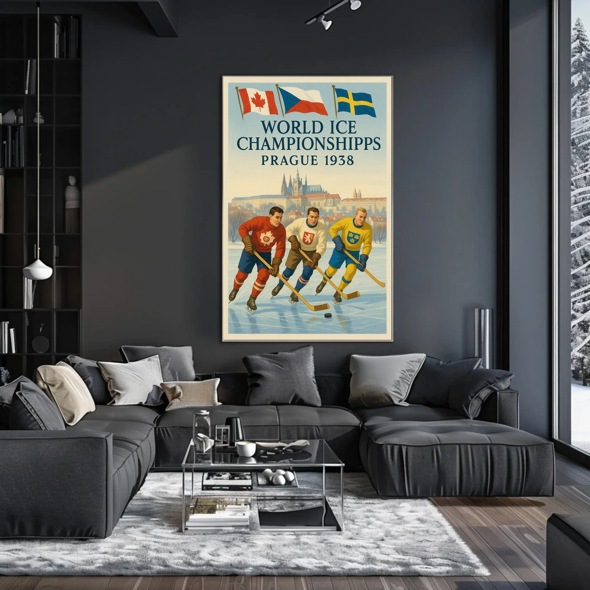 World Ice Championships Prague 1938 Poster