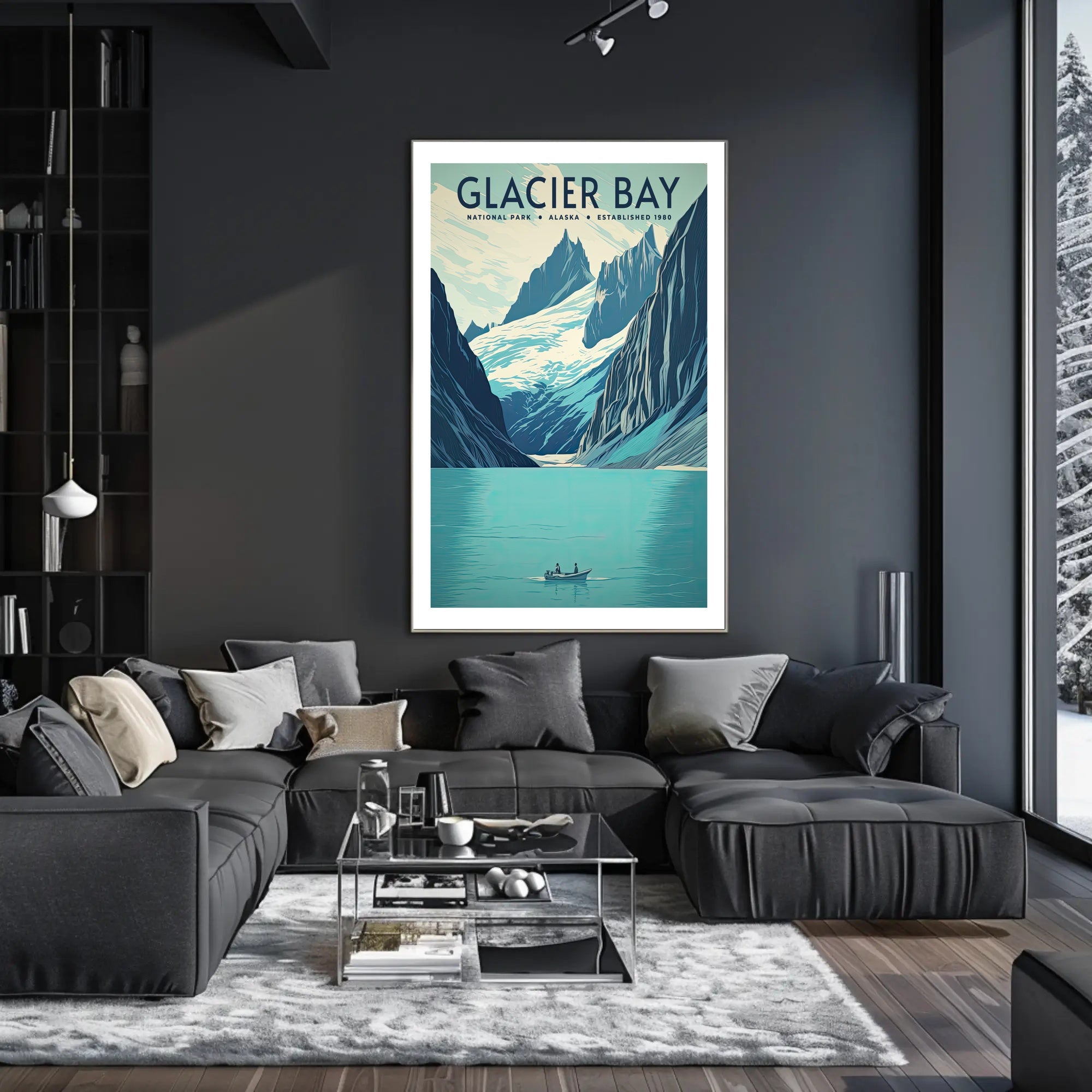 Glacier Bay National Park Vintage Travel Poster