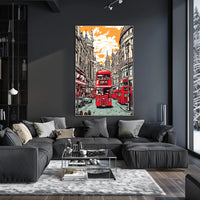 Vintage London Cityscape Poster