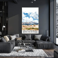 Great Sand Dunes Watercolor Wall Art Poster