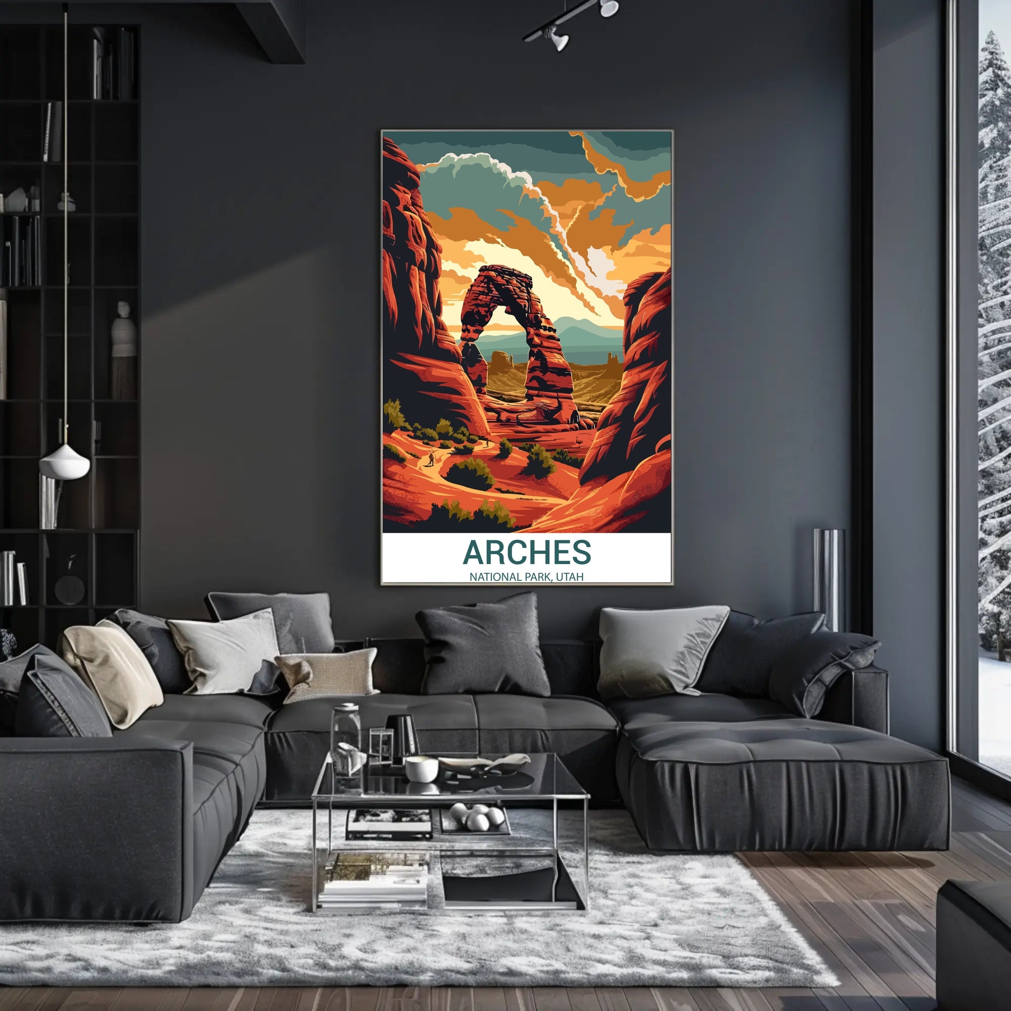 Delicate Arch Vibrant National Park Poster