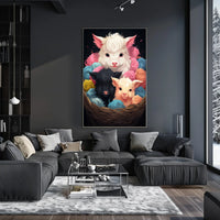 Basket Of Fluffy Friends Poster