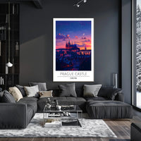 Prague Castle Twilight Enchantment Travel Poster