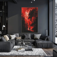 Mystical Egyptian Crow Art Poster with Geometric Patterns PosterGoat