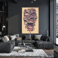 Surreal Abstract Mouths Vintage Art Poster Print PosterGoat