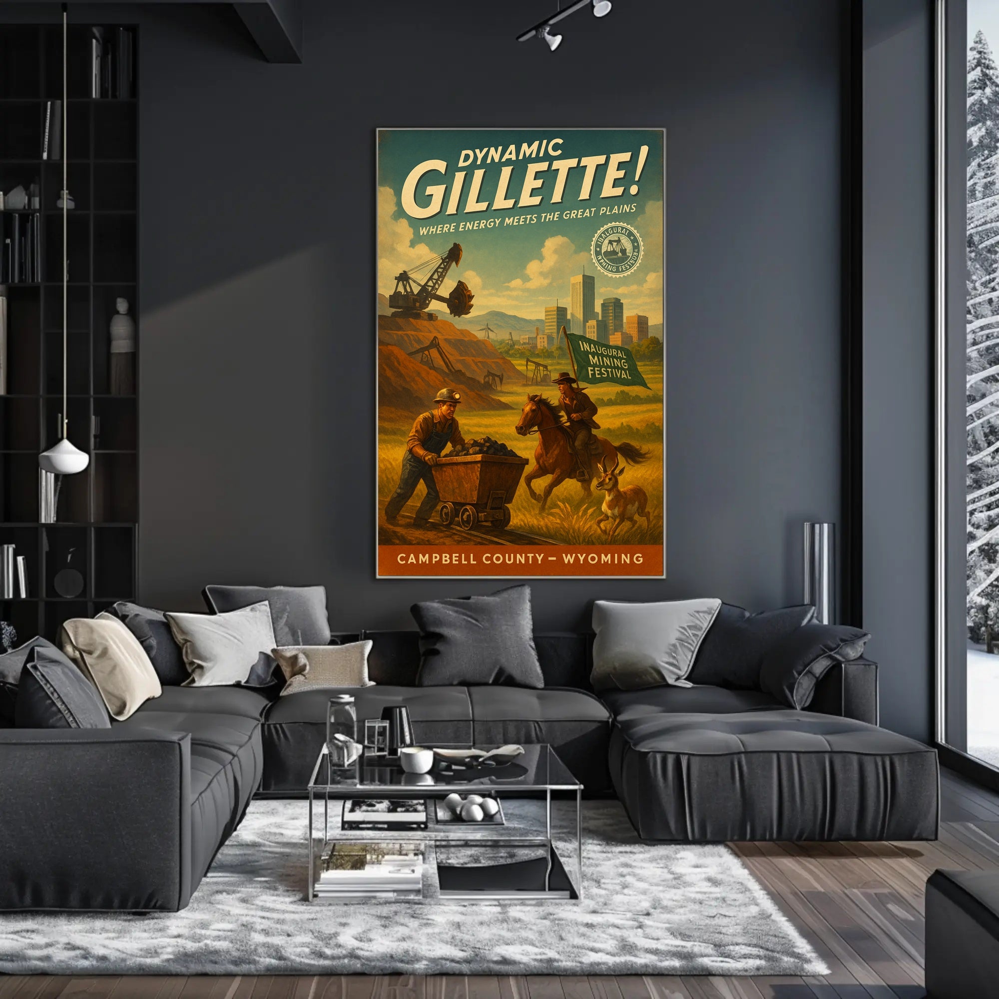 Dynamic Gillette Mining Festival Poster