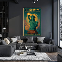 Statue of Liberty Vintage Inspirational Cultural or Heritage Poster