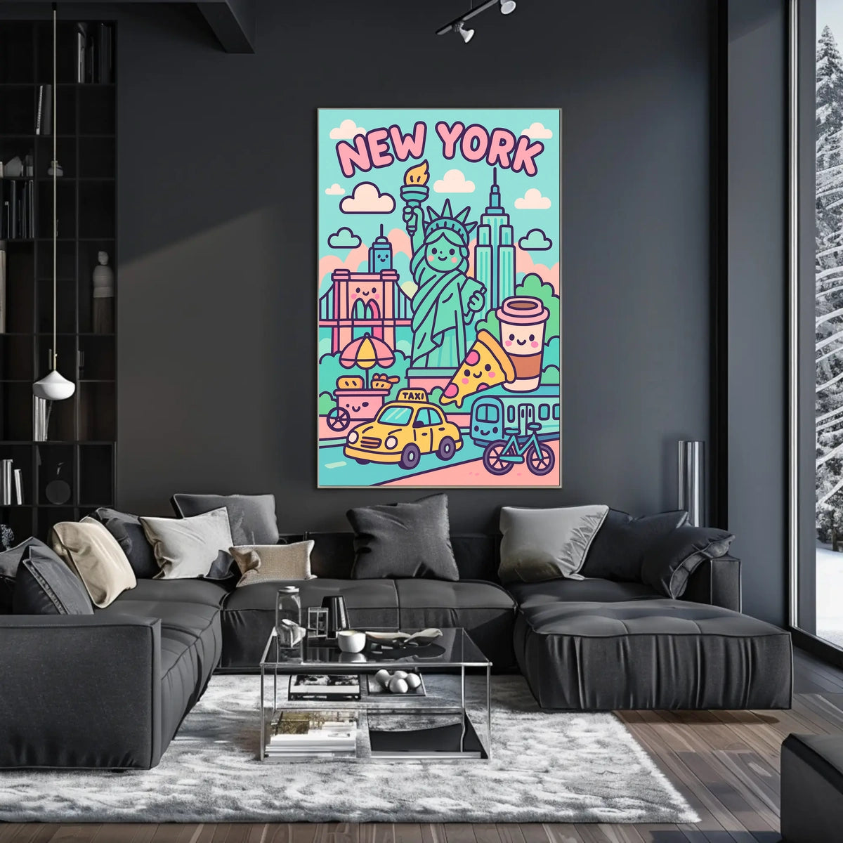 Whimsical New York Adventure Poster