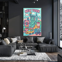 Whimsical New York Adventure Poster
