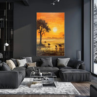 Sunset Serengeti Poster