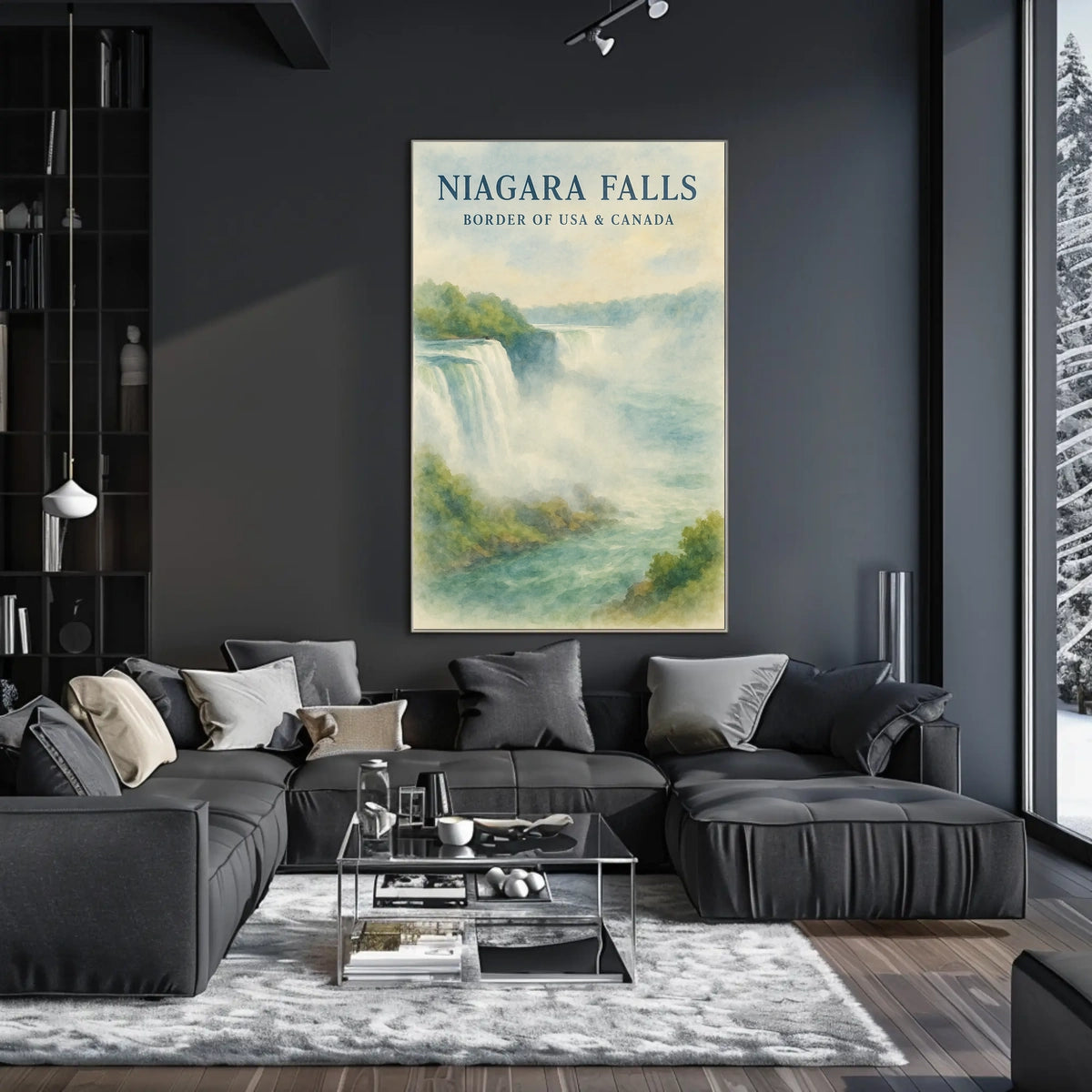 Niagara Falls Watercolor Dreamland National Park Poster