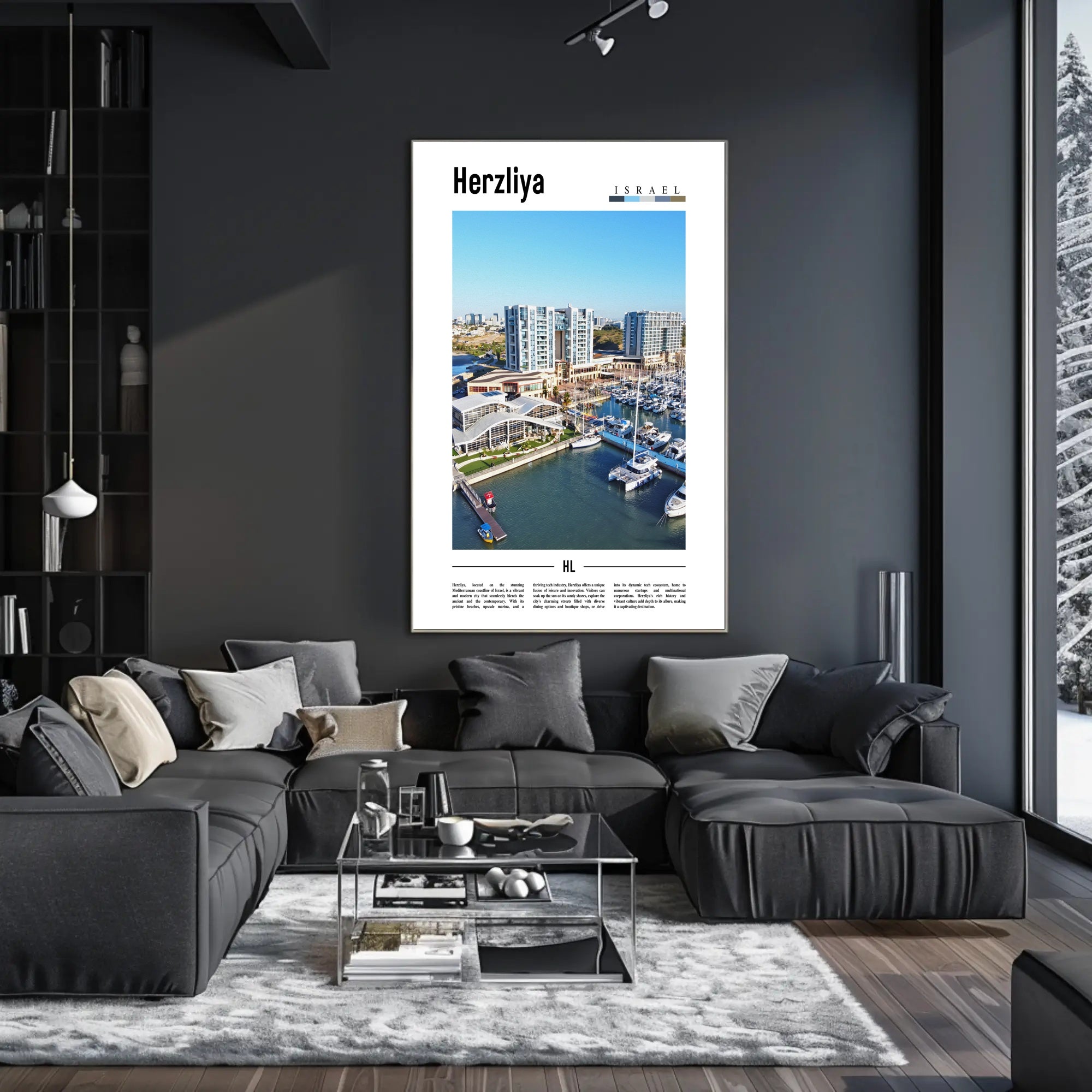 Herzliya Marina Escape: Inviting Urban Travel Poster PosterGoat