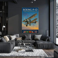 Boeing P-12 A Journey Through the Skies of 1930 Poster
