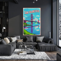 San Francisco Bridge Illustration Poster