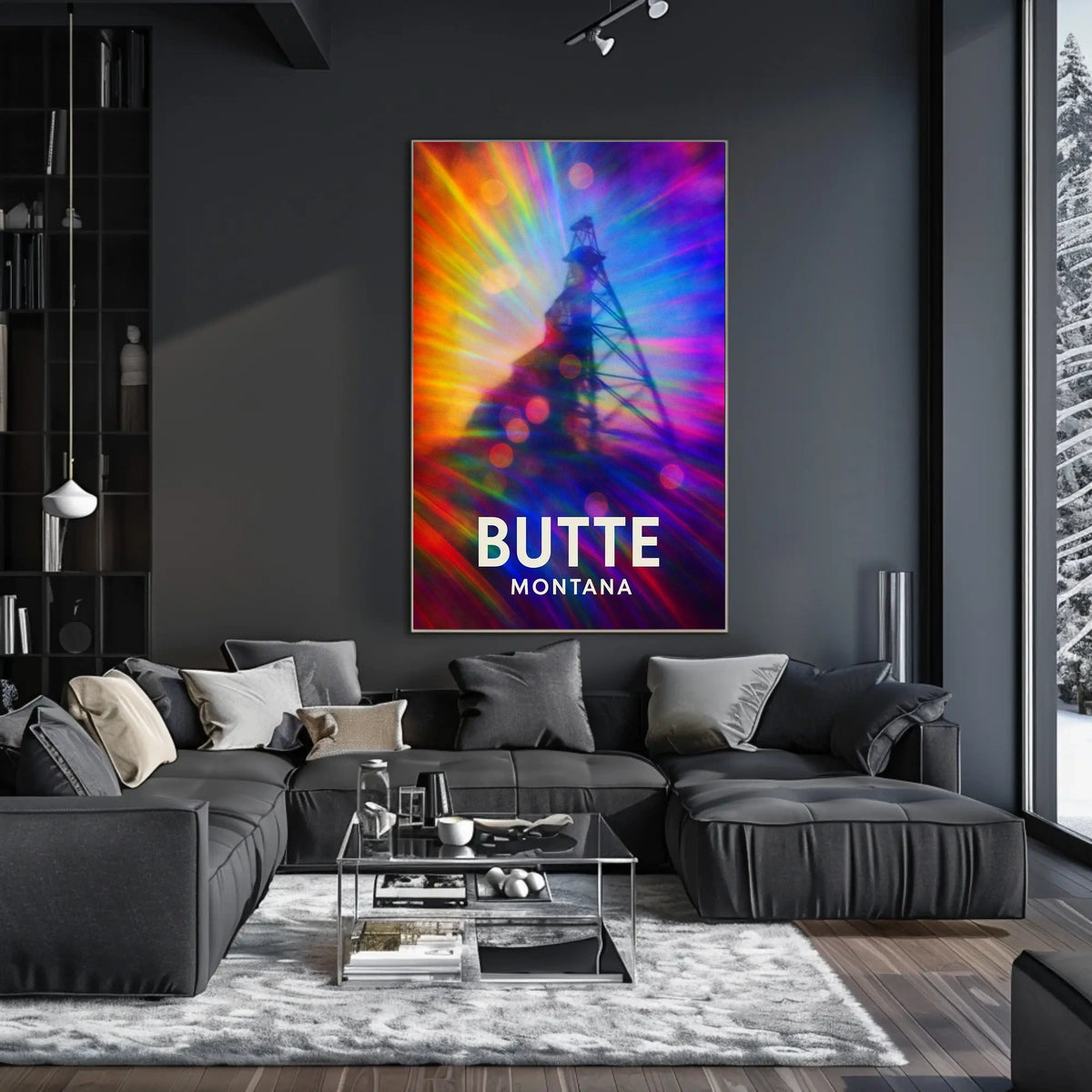 Butte Montana Travel Minimalist Poster