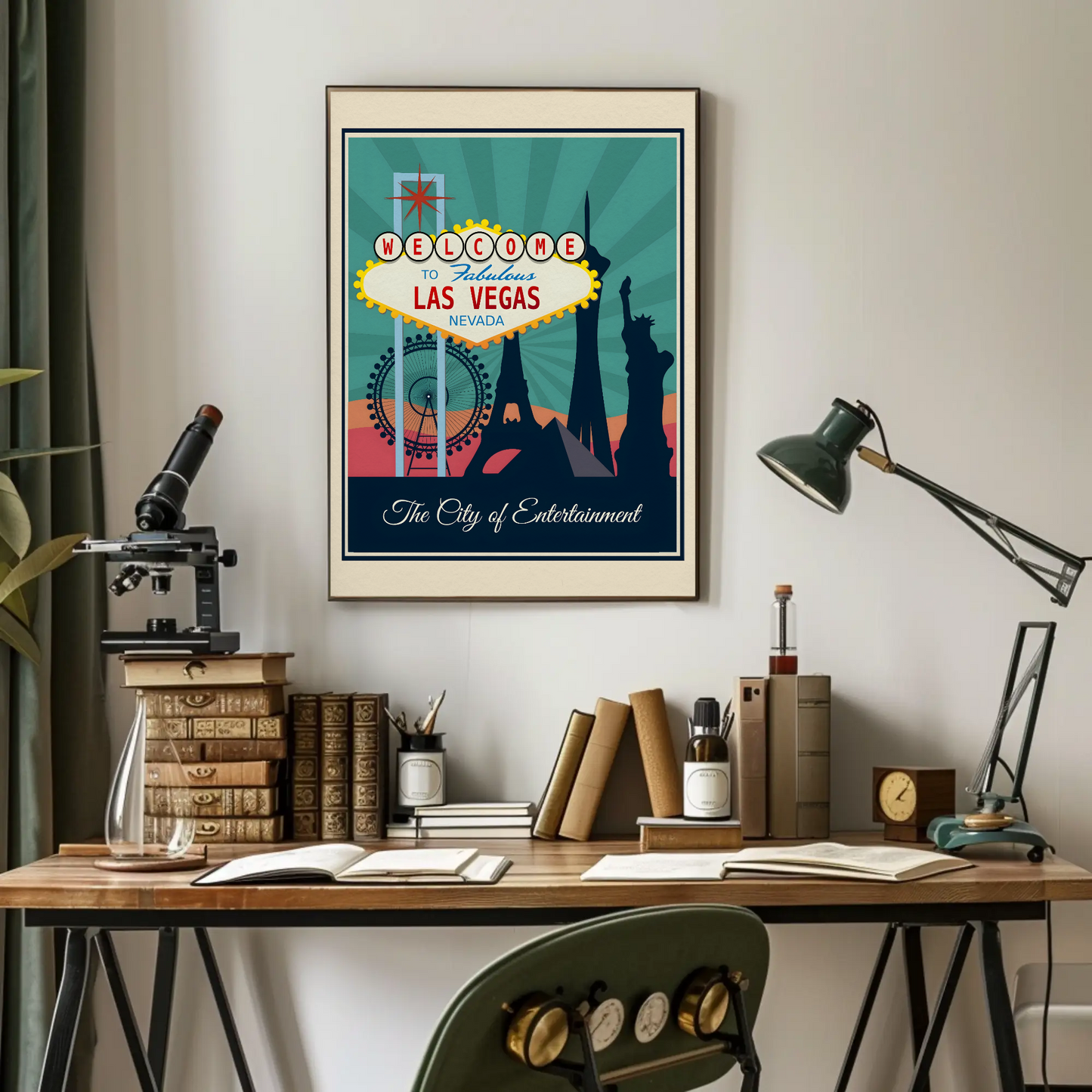 Vintage Poster Las Vegas Welcome Sign