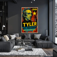 John Tyler 10th President of the United States Graffiti Pop Art Poster