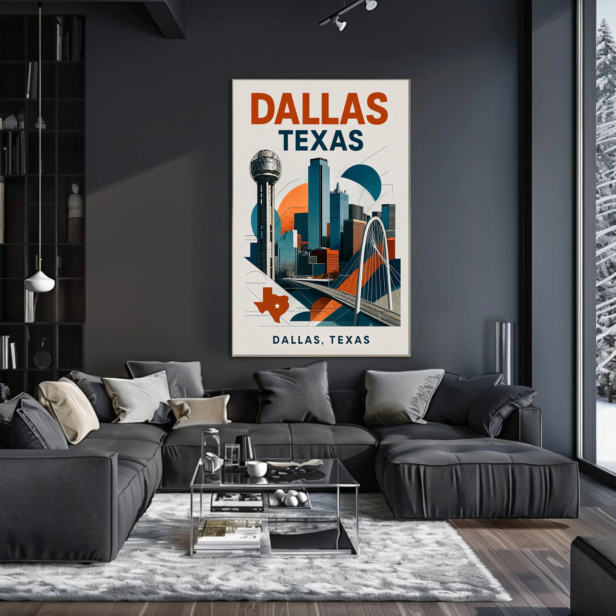 Dallas, Texas A Modern Skyline Poster