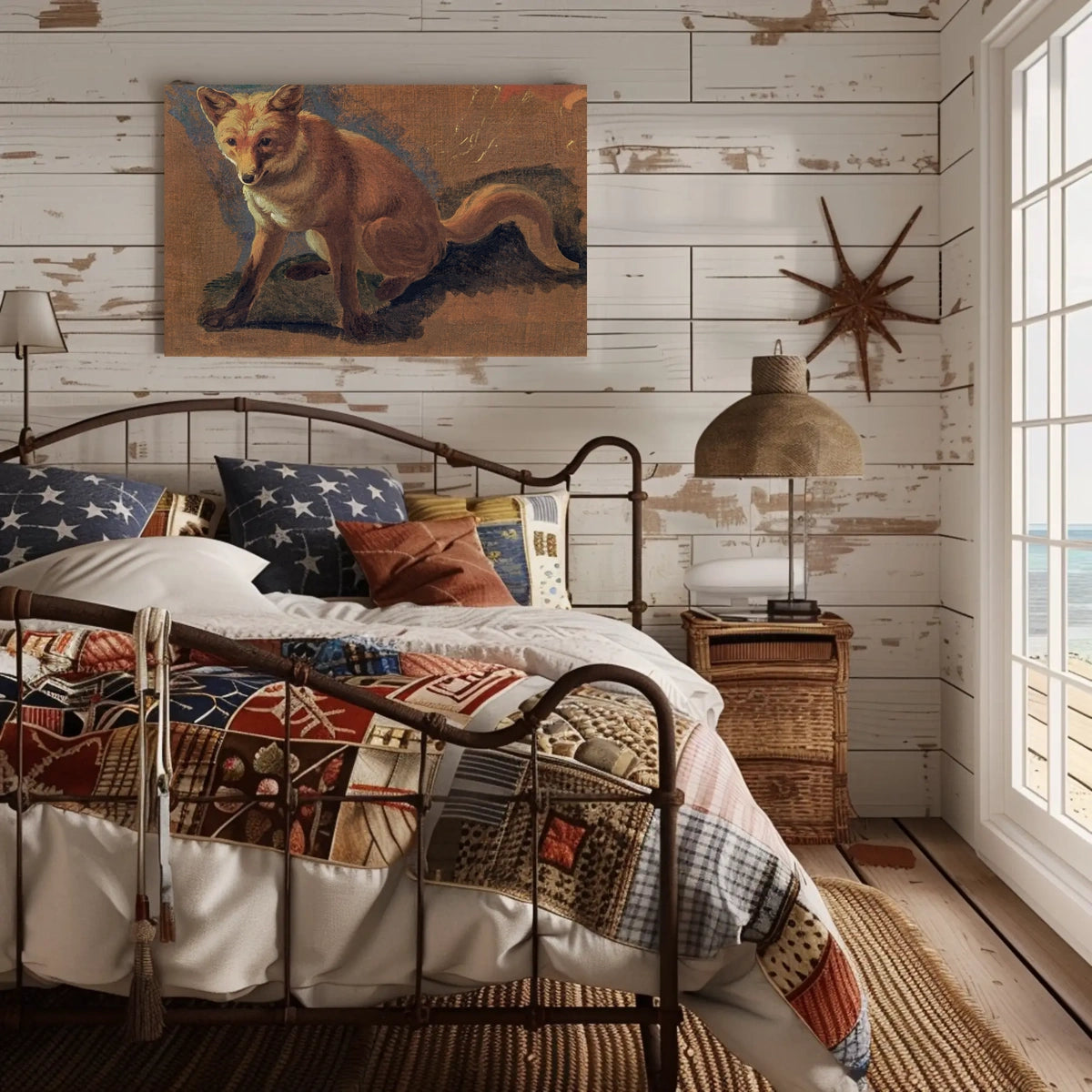 Majestic Fox Painting in Classic Animal Poster