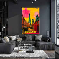 Colorful London Cityscape Pop Art Urban or Cityscape Poster