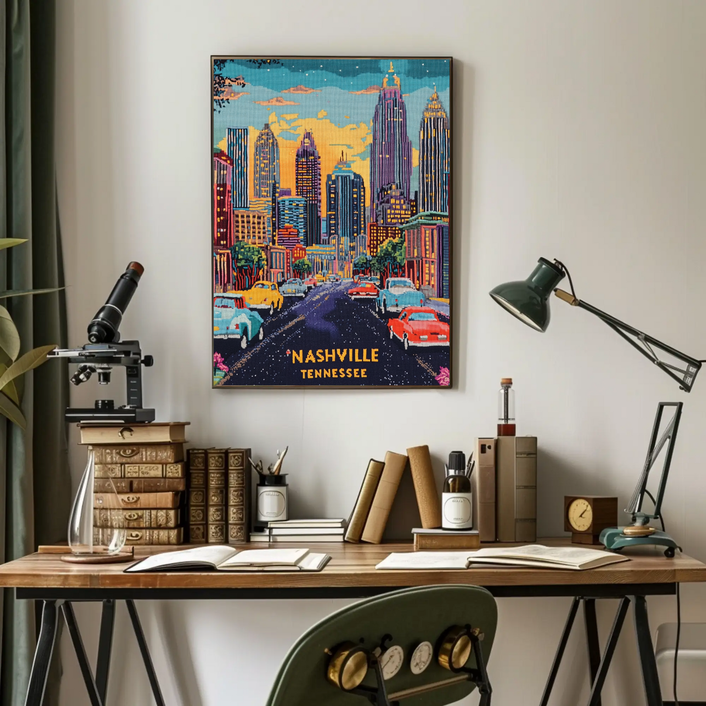 Nashville, Tennessee Vintage Travel Poster