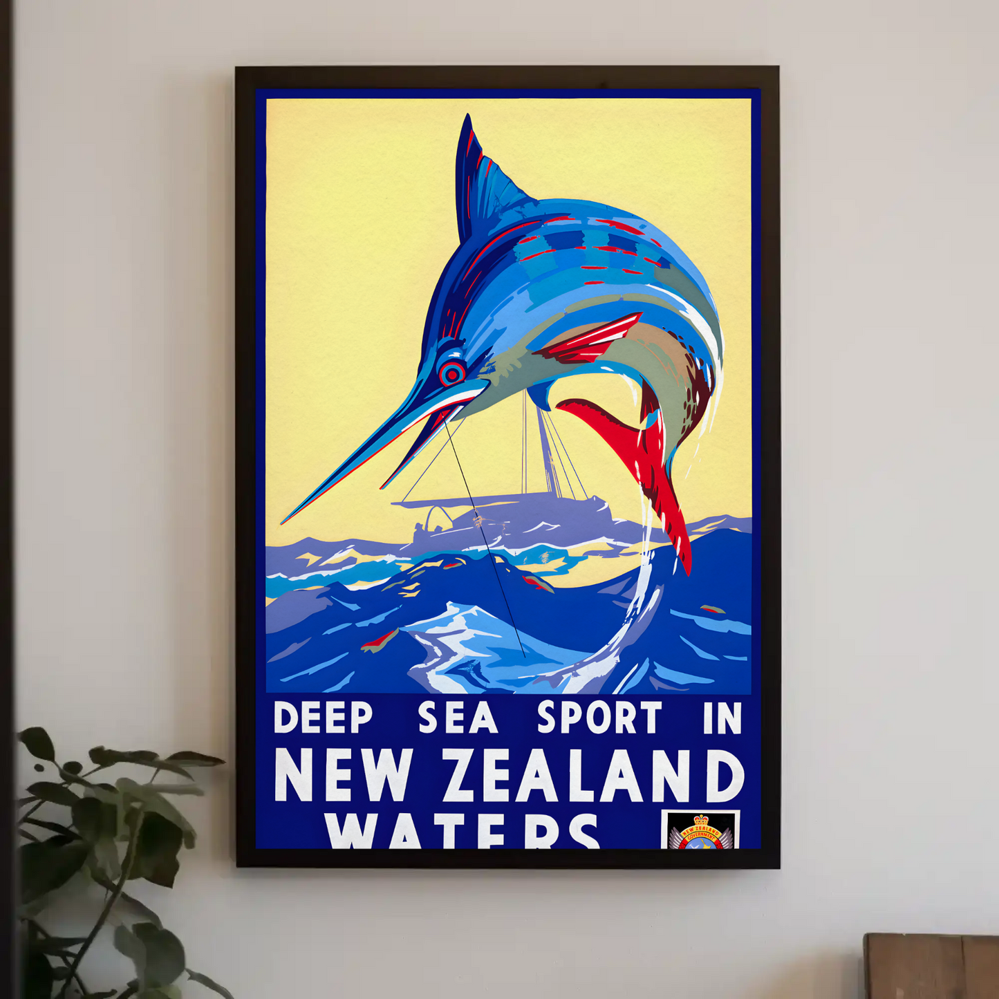 New Zealand Deep Sea Sport Fishing (1930s) Poster
