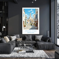 Dubrovnik Straden Street Travel Scene Poster