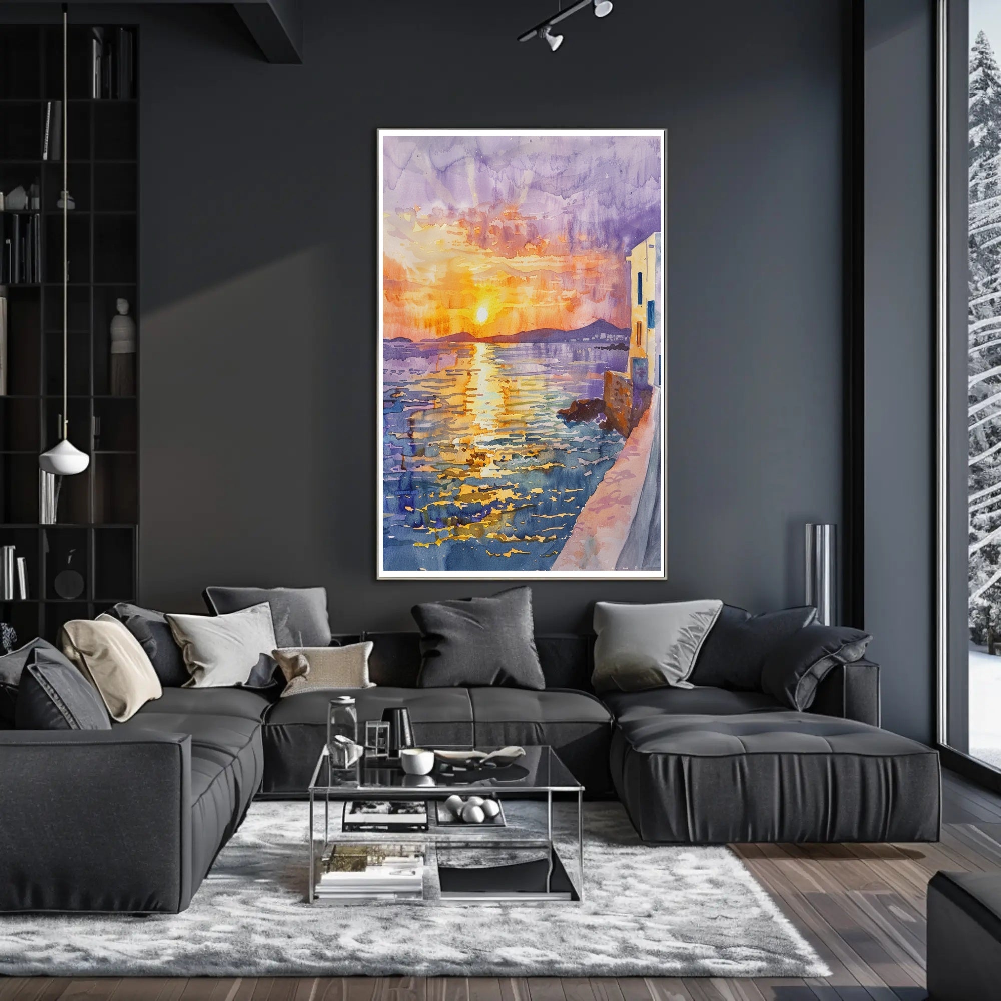 Sunset Over the Sea Poster PosterGoat