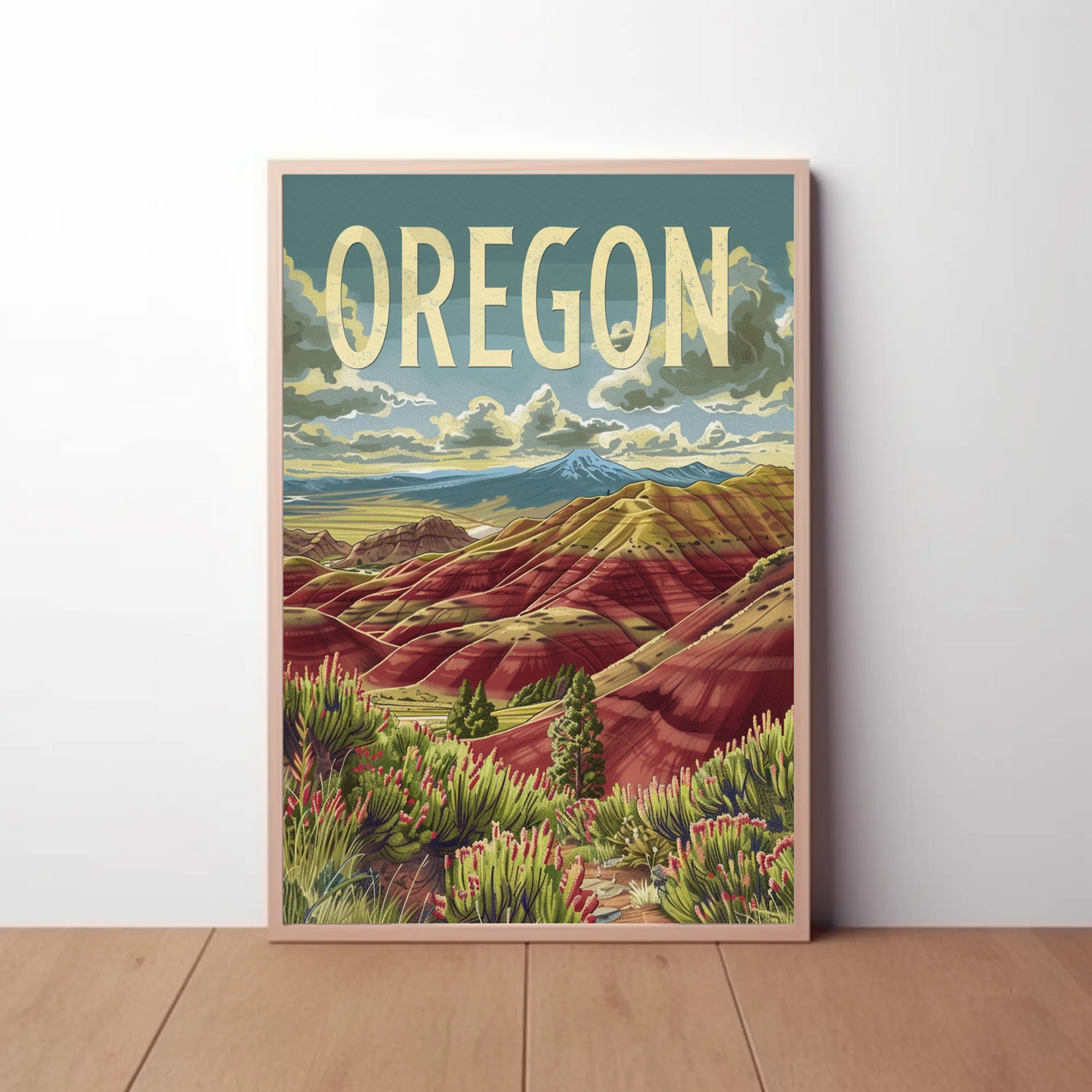 Oregon Painted Hills Wilderness Travel Poster