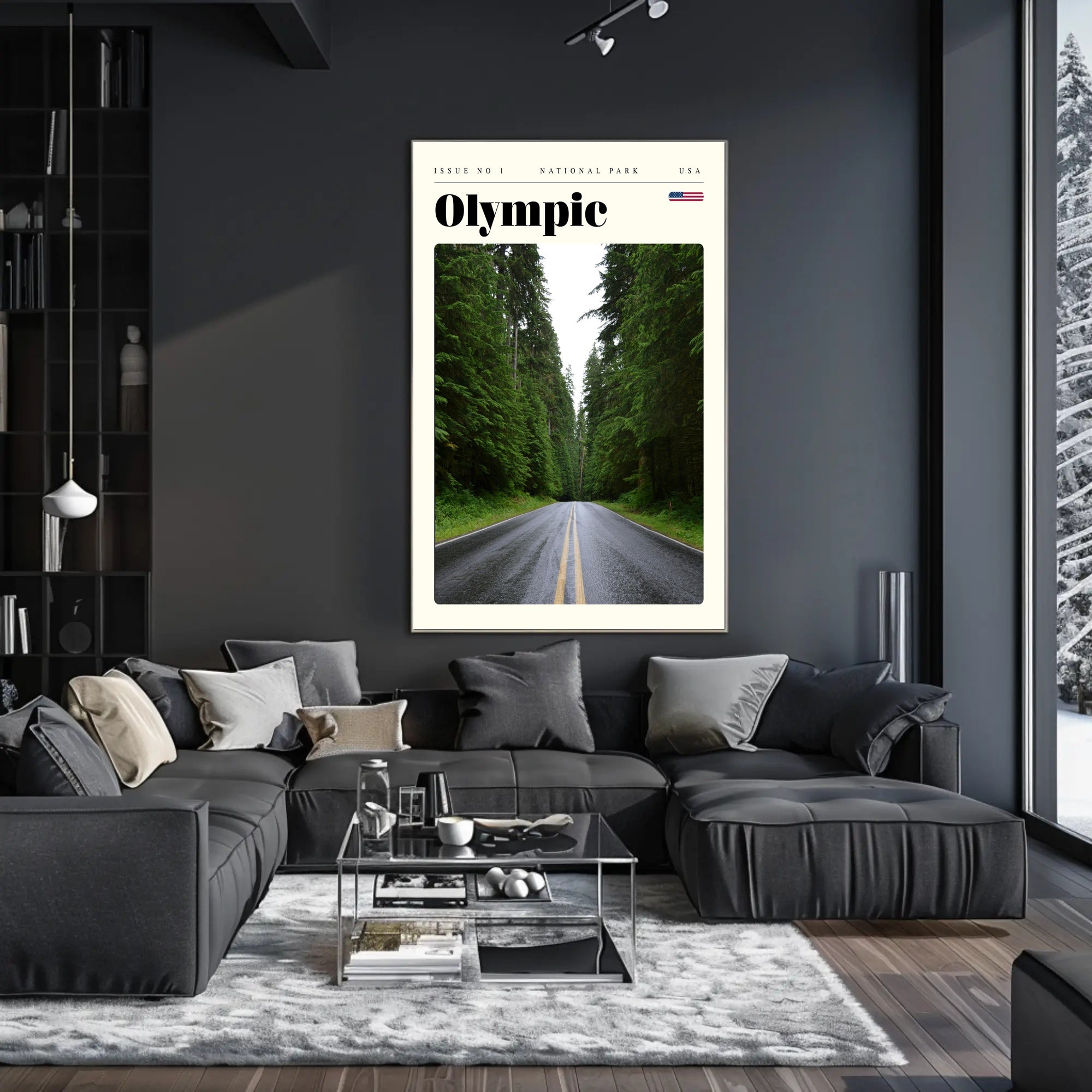 Olympic National Park Poster Vintage Travel Print