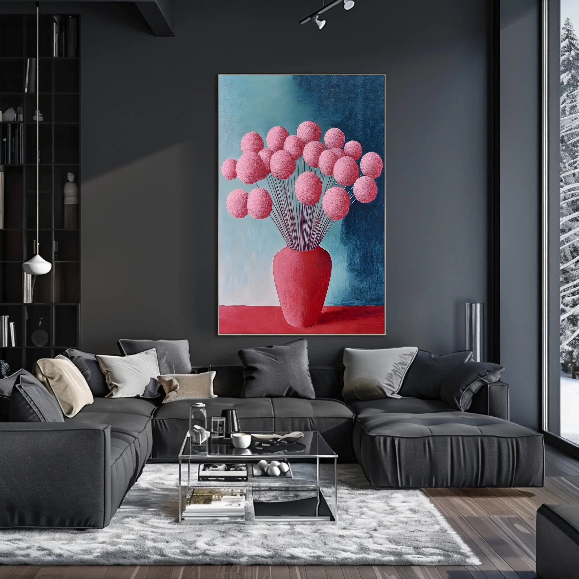 Abstract Floral Arrangement Poster Modern Botanical Print