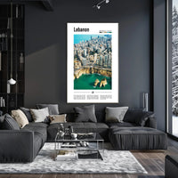 Beirut Skyline Vivid Urban Landscape Travel Poster PosterGoat