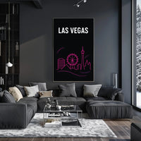 Las Vegas Neon Skyline Poster PosterGoat
