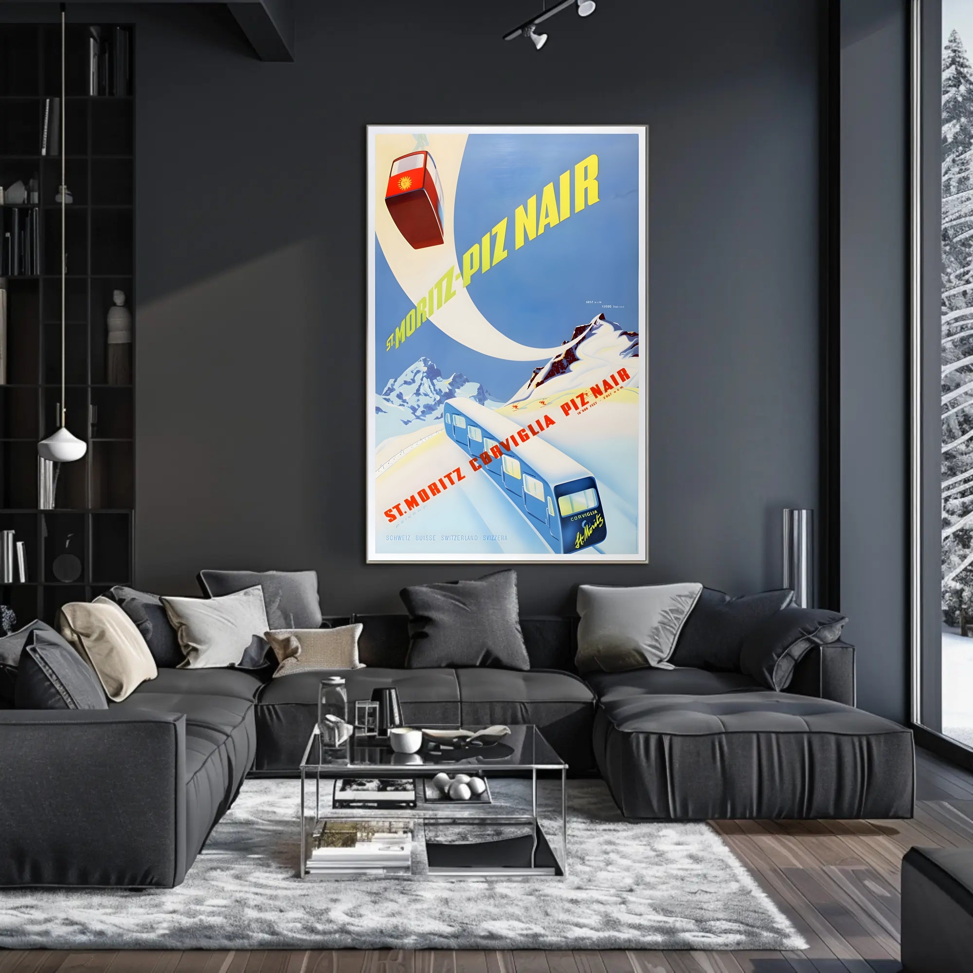 St. Moritz Ski Adventure Travel Poster PosterGoat