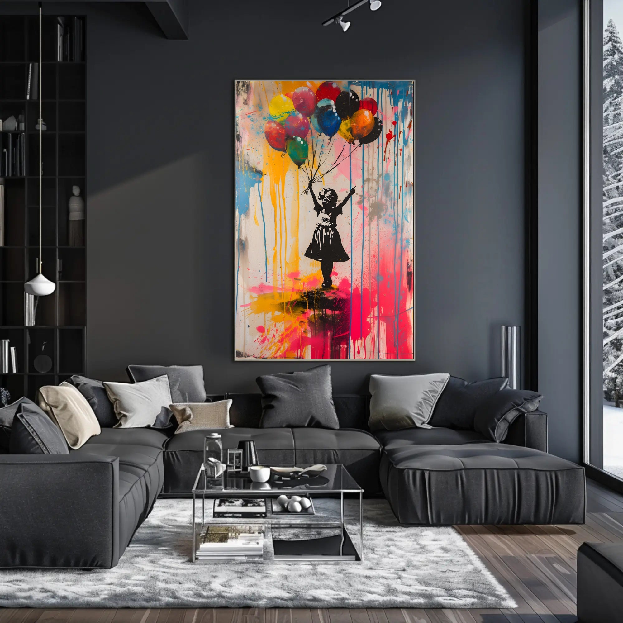 Innocence Meets Street Art: Vibrant Colors Artistic Poster