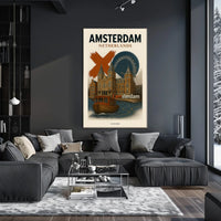 Amsterdam Netherlands Travel Poster