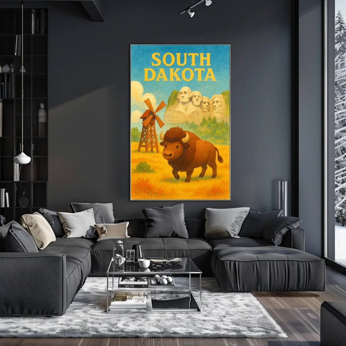 South Dakota Wonders Scenic Collector Poster