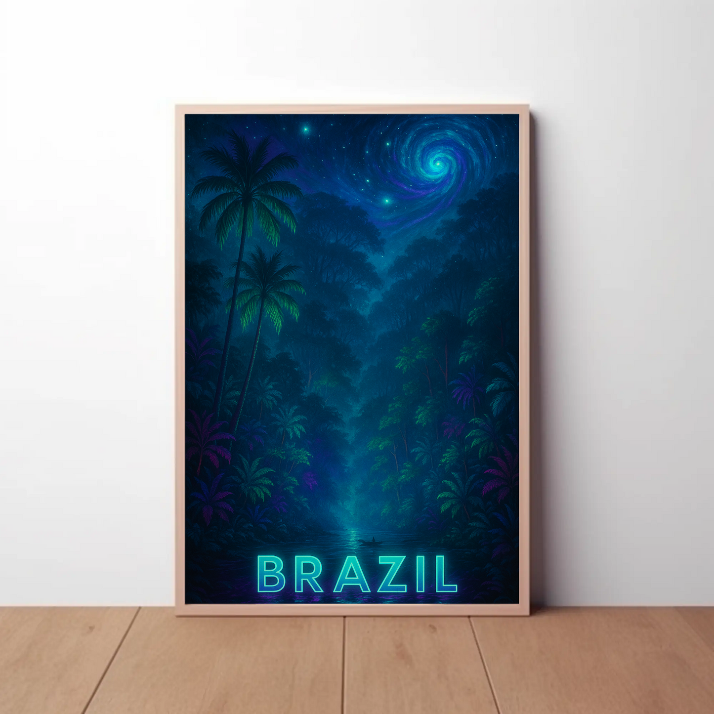 Brazil Amazon Jungle Galaxy Travel Poster