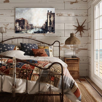 Venetian Canal Masterpiece: European Landscape Urban Cityscape Poster