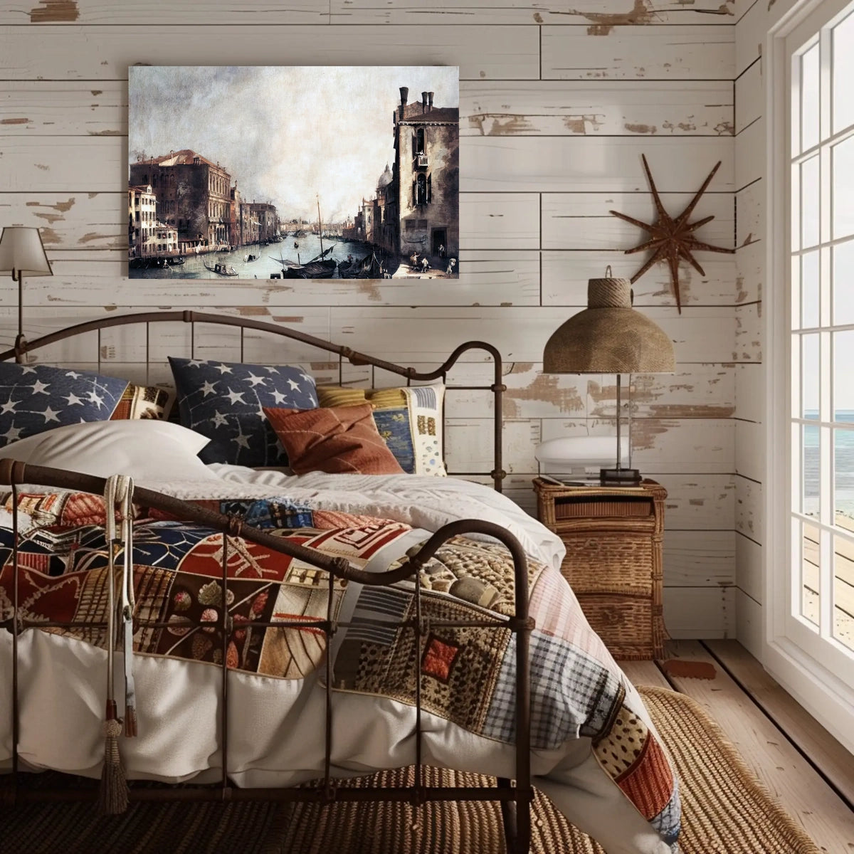 Venetian Canal Masterpiece: European Landscape Urban Cityscape Poster