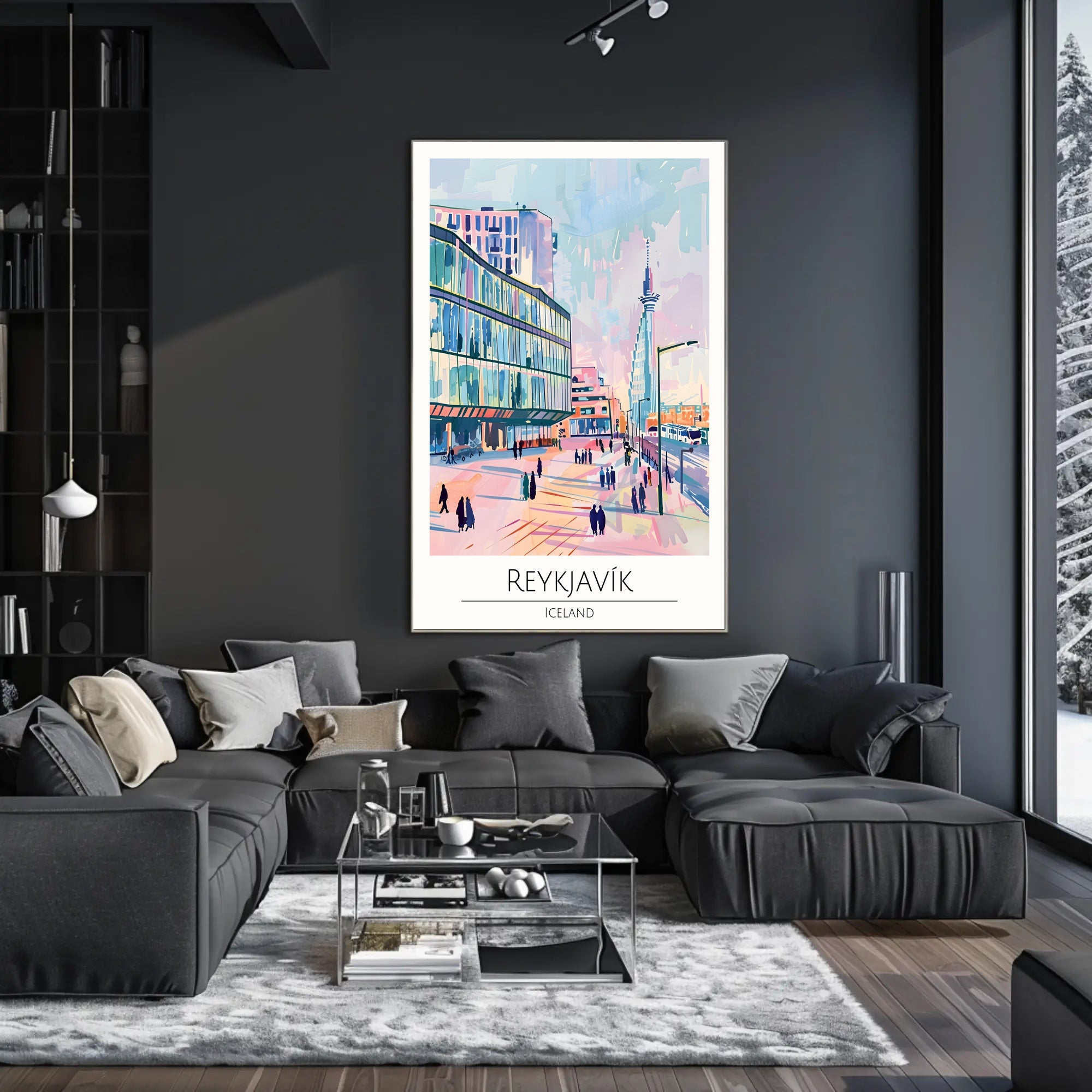 Vibrant Reykjavik Poster PosterGoat